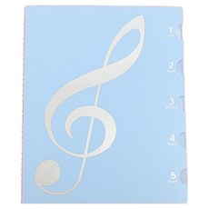 원티크 다기능 음악 파일 30p, 블루, 1개