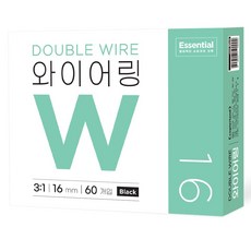 카피어랜드 에센셜 3:1 와이어링 60p, 블랙, 1개, 16mm