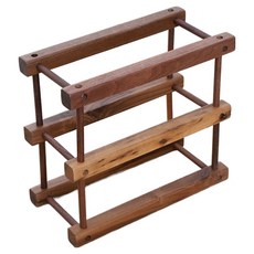 PICKDEAL 迷你酒架 F2, 1個, 黑桃胡桃木層疊