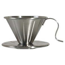 BeanPlant 不鏽鋼咖啡手沖濾杯 銀色, 250ml, 1個, 單品