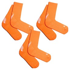 LI2 Black Wing 跑步中筒襪, 3個, 橘色