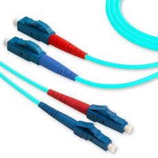 DIOPTEC 光纖跳線 LC-LC-2C-OM3-5M OM3 光纖線, 5m, 1個, 水藍色