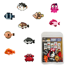 HIT PACE 10款 3D貼片 釣魚貼紙, 1個, 混合顏色