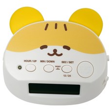 포포팬시 무소음 햄치 페이스 공부 타이머 스톱워치, 1개, 옐로우계열