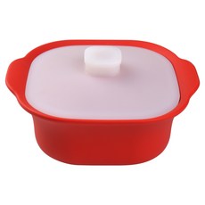 plala 嬰兒副食品多功能矽膠鍋 大, 1個, 紅色