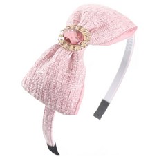 女童浪漫粗花呢寶石蝴蝶結髮箍