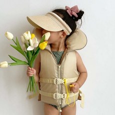 Lavi bebe 兒童款現代型一般型游泳背心, 1件, 米色