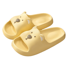 Lovely 可愛小熊防滑靜音EVA拖鞋, 1個, 黃色