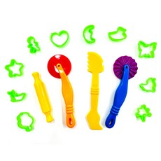 티니월드 클레이 도구 + 모양찍기틀 세트 434g, 혼합색상, 1세트