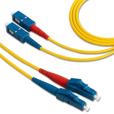 DIOPTEC 光纖跳線 LC-SC-2C-SM-10M 單模光纖線, 黃色, 1個, 10m