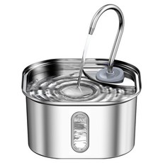 Jampy 寵物不鏽鋼自動飲水機 3L, 1個, 灰色, JP-WD101