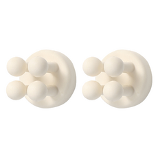 그리뉴얼 실리콘 무타공 다용도 면도기 후크, 화이트