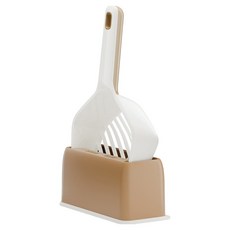 PASTEL PET 貓砂鏟 + 底座套組, 白色, 1個