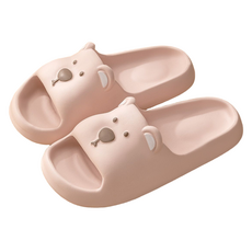 Lovely 可愛小熊防滑靜音EVA拖鞋, 1個, 粉紅色