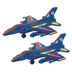 WOODABLE 立體拼圖 F16戰鬥機 XA-G036H, 23件, 2個, 混合顏色