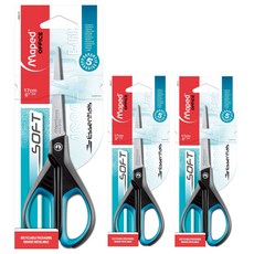 Maped 辦公用軟柄剪刀 17cm, 3個, 混合顏色