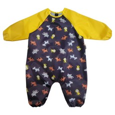 plie 臀部無接縫防水全身美術罩衫, 黃色