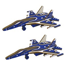 우더블 입체퍼즐 SU27전투기 XA-G038H, 32피스, 혼합색상, 2개