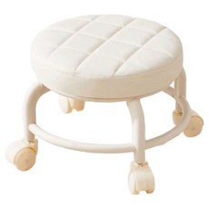 Amood 軟墊移動滑輪矮凳, 1個, 白色