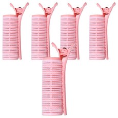 머니풀 에어뱅 헤어롤 집게형, 5개, 핑크