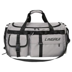 Syunick 大容量運動包 旅行袋, 1個, 灰色