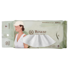 Roaze 柔仕 乾濕兩用舒氧柔拭巾 60張, 白色, 1包