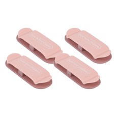 壁貼式插頭線材掛勾, 粉色, 1組