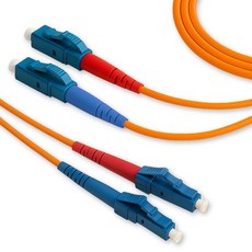 DIOPTEC 光纖跳線 LC LC 多模光纖電纜 LC-LC-2C-MM-3M, 1個, 橘色, 3m