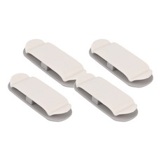 樂居家 壁貼式插頭線材掛勾, 灰白色, 1組