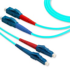 DIOPTEC 光纖跳線 LC LC OM3 光纖線 LC-LC-2C-OM3-30M, 30m, 1個, 水藍色