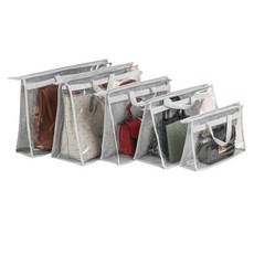 輝鴻 包包防塵防潮透明收納袋5件組 S + M + L + XL + XXL, 灰色, 1組