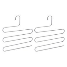 葉子小舖 不鏽鋼吊掛五件式褲架, 不鏽鋼款, 2個