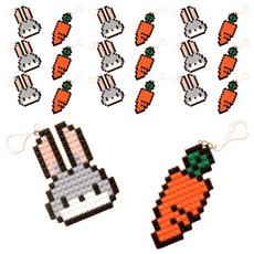 minhwashop 兔子與胡蘿蔔 Deform積木 UDKPT0030, 10個, 混合顏色