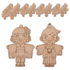 minhwashop 多元文化彩繪木板 UDPWD0152, 10個, 日本