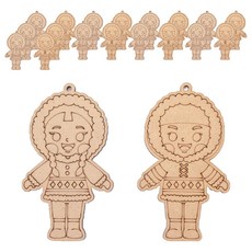 minhwashop 多元文化彩繪木 UDPWD0158, 10個, 因紐特人