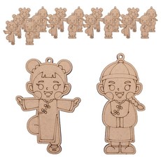 minhwashop 多元文化彩繪木 UDPWD0153, 中國, 10個