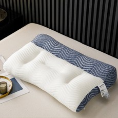 HONDONI 日式反牽引護頸枕 Z8-BL 經典藍調款 74 x 48 x 10cm 護頸舒緩, 1個