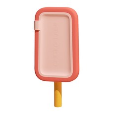 CHAKO LAB PoPsicle 棒冰冰格 冰棒模 105ml, 草莓, 1個