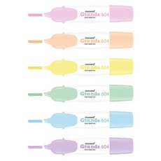 monAmi Grande 粉彩螢光筆 604, 6支, 混和顏色