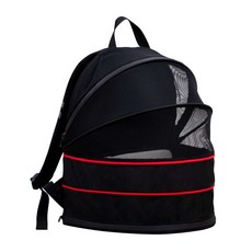 摩達客 可拉展旅行寵物透氣帳篷雙肩背包, 黑色, 1個