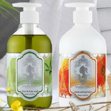VALVOLA 法莫拉 金盞花洗髮沐浴露 500ml + 地中海永久花高效保濕乳 500ml, 2瓶