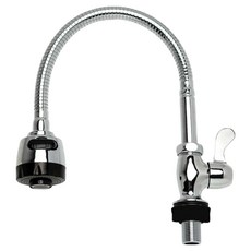 ER Tech 眼鏡蛇蛇管水龍頭 直立式單槍一體成型 鍍鉻, 1個