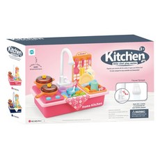 曼尼達 會出水的主廚瓦斯爐廚房玩具 vdwdwd41pi, 1個, 粉紅色