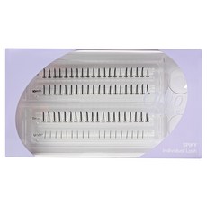 Ollio The Classic 束狀人造假睫毛 9mm + 10mm + 11mm + 下睫毛 5mm 套組 Spiky, 1個, 黑色