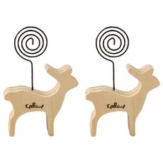 KODACHIEF 책상 집게 메모꽂이 사슴, 혼합색상, 2개