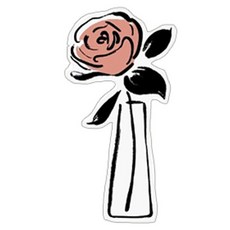 KODACHIEF 立式便條夾 玫瑰, 1個, 混合色