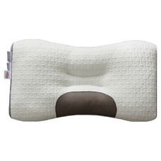 HONDONI 2代輕奢SPA按摩護頸記憶枕頭 波浪款 咖啡色 60 x 40 x 10cm，記憶棉材質，舒緩頸部壓力，提升睡眠品質, 1個