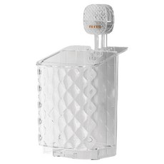 Reddot 紅點生活 優質強力吸盤可位移高窄置物架, 1個, 菱紋透明色