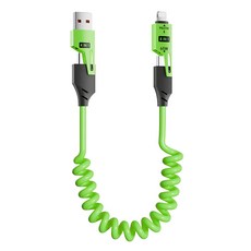 YORI CAR 優里 刀鋒彈簧四合一線, 綠色, 150cm, 1條