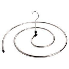 第二代升級省空間摺疊收納螺旋棉被衣架 A, 銀色